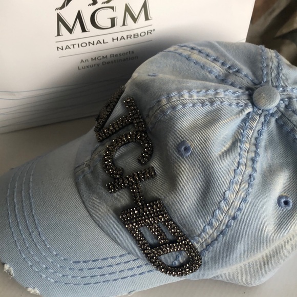 Swag boutique jeweled denim cap main image 3